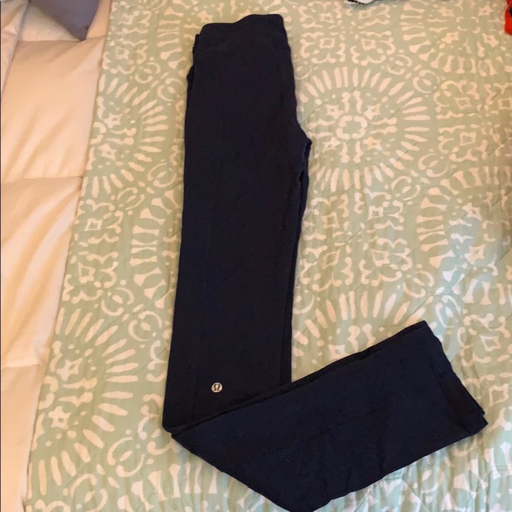 Lululemon straight legged pant. Navy (unhemmed)